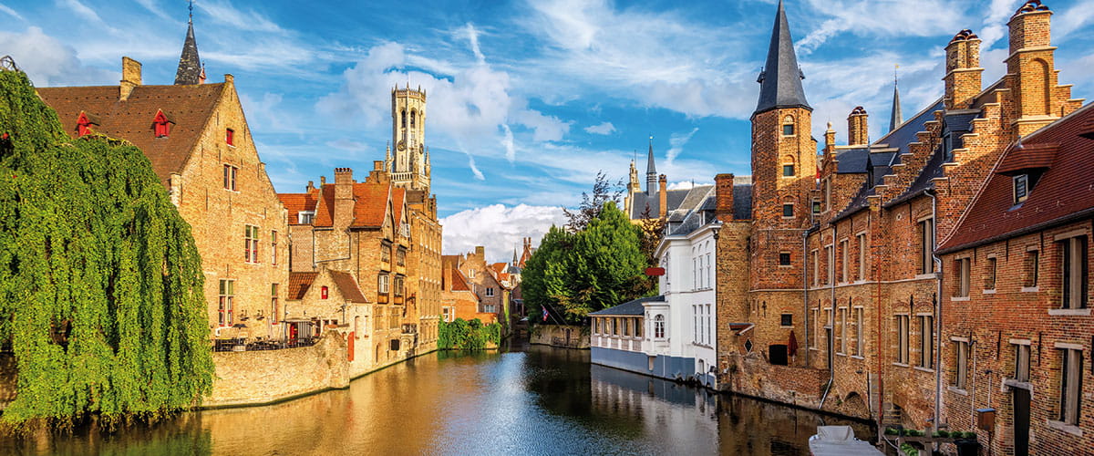 The canals of Bruges, Belgium